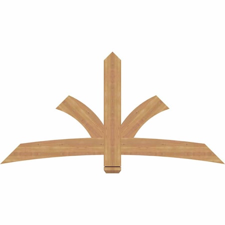 Ekena Millwork Davenport Timber Gable Bracket, Western Red Cedar, 72"W x 36"H x 1 1/2"D x 5 1/2"F, 12/12 Pitch GBW072X36X0206DAV00SWR